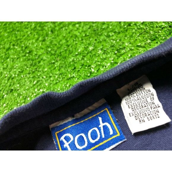 Vintage 90s Winnie The Pooh Women's Embroidered Tee Size Large Blue - Picture 6 of 7